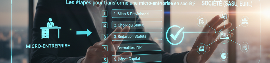Les étapes pour transformer une micro-entreprise en société.